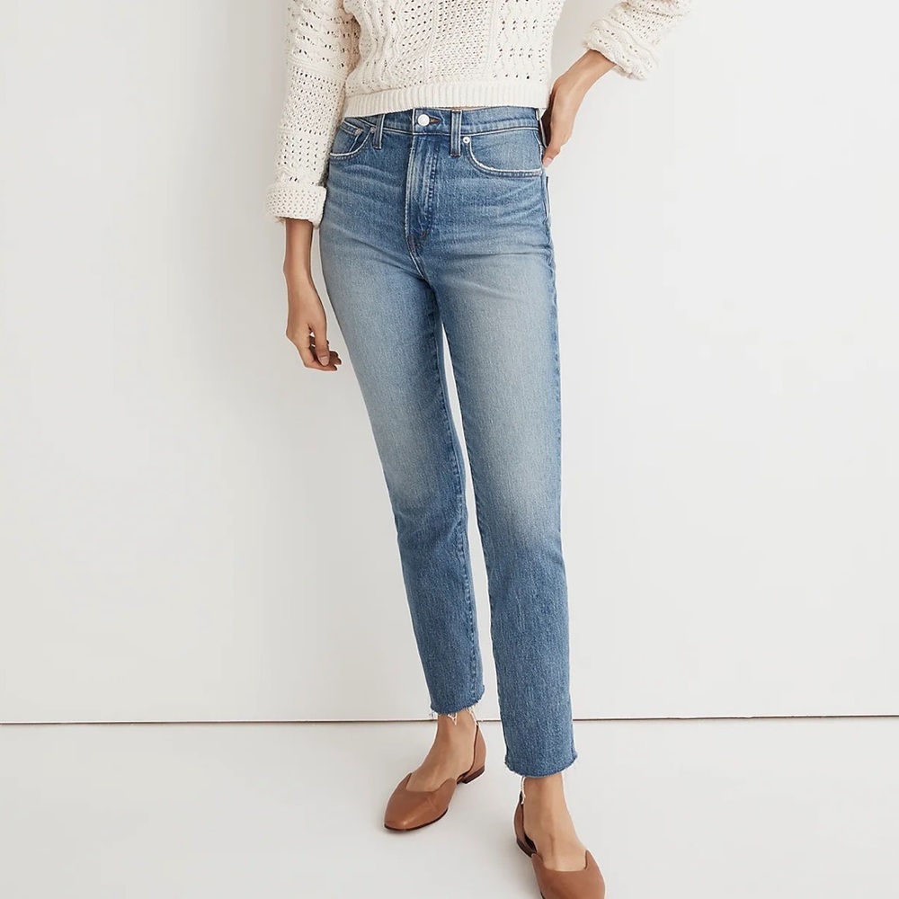 Madewell the perfect vintage jean in medium wash - short length
